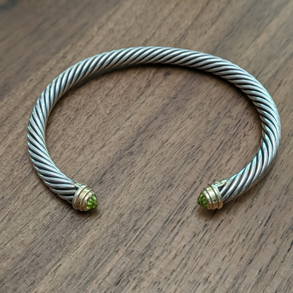 5mm cable classics bracelet with peridot